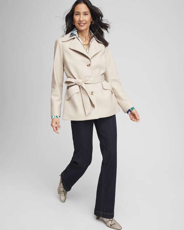 Buttery-Soft Faux Leather Trench Coat - image 2